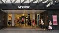 Melbourne, Australia - December 26, 2016: Three ladies enter the Myer store at Bourke Street Mall. The department store was open for Boxing Day sales.
